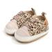 MK MATT KEELY Baby Girl First Walking Shoes Anti-Slip Soft PU Leather Sneakers for Infant Toddler 12-18 Months Leopard