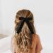 Black Velvet Bows Hair Clip Set for Kids - 2 Pack | Ribbon Accessories for Baby, Toddler, Teen Girls - Buy Online on GoSupps.com