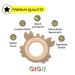 Gigi Kids Baby Crab Bite Rings - 100% BPA-Free Silicone & Beech Wood Teething Toys for 3 Months+ Beige & Dark Blue - Buy Online on GoSupps.com