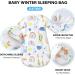 MIKAFEN 100% Organic Cotton Baby Sleeping Bag 3.5Tog | Long Sleeves | Elephant Design | 32-36in/18-30 Months | Winter Essential - Buy Online on GoSupps.com