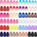 480 Pieces 20 Sets Coffin Press on Nails Medium Length Matte False Nails Gradient Solid Color Fake Nails Full Cover Fake Nail Tips Glossy Artificial Nails for Women Girls Nail Art (Matte and Gradient)