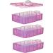 Sooyee 3-Tier Bead Organizer and Storage Container - 30 Compartments for Washi Tape, Toys, Hair Accessories, Nail Art, Fishing Tackle - Pink - Buy Online on GoSupps.com