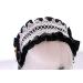 C-04-6 Black Maid Lolita Headband with Bow & Pearl Chain | Gothic Hair Accessory for International Shipping - Buy Online on GoSupps.com