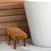 Utoplike Teak Wood Shower Foot Stool for Shaving Legs Sturdy Shower Foot Rest for Shower Shaving Wooden Shower Foot Step for Bathroom - Buy Online on GoSupps.com
