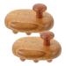 Collbath 2 pieces massage brush multi -purpose comb smaller comb wood massage tools body massager massage comb light wooden ridge wood massage tool massage device for the scalp