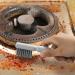 Stove Top Scraper Tool - 2-in-1 Cooktop Cleaning Double Head Scraper with Brush | Non-Slip Household Scraper for Putty and Grease Grime Cleaning for Sinks Faucets Stoves Elbow - Buy Online on GoSupps.com