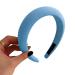 1 PCS Sponge filling top fabric Headband Fashion Hair Bands Headwear Barrette Styling Tools Accessories with Solid Colors  Soft Fabric Headbands for Women temperament beautiful and lovely Color hair band (blue)