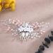 Vatocu Flower Bride Wedding Hair Comb Pearl Headpieces Silver Crystal Bridal Hair Accessories for Women and Girls - Buy Online on GoSupps.com