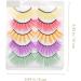 POPETPOP 5 Pairs Colored False Eyelashes Adhesive Eyelash Costumes Eyelashes Natural Eyelashes Faux Lashes Faux Eyelashes Halloween Lashes False Lashes Mermaid Fluffy 3d Imitation - Buy Online on GoSupps.com