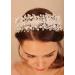 Kercisbeauty Clear Flower Silver Hair Tiara for Women Girls Wedding Bridal Pearl Hair Crown Princess Banquet Hair Accessories - Buy Online on GoSupps.com