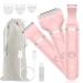 Electric Razors for Women, WUFAYHD Bikini Trimmer, 3 in 1 Women's Razors for Shaving, Cordless Portable Shaver for Wet&Dry, Rechargeable Body Hair Removal for Face Legs Underarms