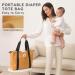 SONARIN Large Capacity Waterproof Baby Nappy Changing Tote Bag - Stylish Satchel Messenger Bag with Stroller Straps & Changing Mat Yellow - Buy Online on GoSupps.com