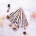 10-Piece Champagne Makeup Brush Set | Foundation Powder Blush & Eye Shadow Kabuki Brushes | Premium Beauty Tools for Flawless Makeup - Buy Online on GoSupps.com