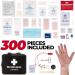 M2 BASICS 300 Piece First Aid Kit | Premium Emergency Supplies for Home, Camping, Car, Office, Travel, and Survival - Buy Online on GoSupps.com
