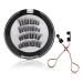 3PC 4 Magnetic Eyelashes Natural Eyelash Tape Without Glue Eyelashes Can Be Reused Best False Eyelashes (Size : KS02-4Black)