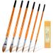 Sable Watercolor Brushes - Professional Kolinsky 6pcs Set for Artists - Pointed Rounds, Cat Tongue, Oval Wash, Dagger - Watercolor, Acrylics, Inks, Gouache Painting - Yellow - Buy Online on GoSupps.com