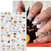 JMEOWIO 9 Sheets Halloween Nail Art Stickers Decals Self-Adhesive Cute Ghost Flower Star Nail Supplies Nail Art Design Decoration Accessories - Buy Online on GoSupps.com