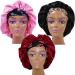 JINHU Silk Bonnet Satin Sleep Cap 3 Pcs - Wide Elastic Band for Night Sleep - Hair Loss - Curly Long Hair - Black Women - Buy Online on GoSupps.com
