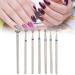 Kuuleeyn 6 tlg.Nail drill set multifunctional nail art manicure drill electrical manicure grinding head tool for editing nails glass plastic (No.03)