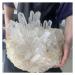 Natural Crystal Rough Crystal Cluster Natural Rare White Quartz Crystal Cluster Specimen (Size : 250-300g)