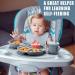 Mimorou 16 Pack Baby Feeding Set - Silicone Suction Plates, Bibs, Placemat, Spoons, Forks & Cups for Baby Led Weaning and Toddler Eating - Buy Online on GoSupps.com