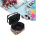 Double-Layer Leopard Makeup Bag - Large Capacity Portable Cosmetic Organizer for Travel - Buy Online on GoSupps.com