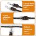 Adjustable Dog Leash for Large & Medium Dogs - Durable Nylon with Double Carabiners & 3 Rings - 14mm Black - Buy Online on GoSupps.com