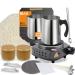 Candle Making Kit With Electronic Hot Plate,Candle Making Tools Supplies for Melting Wax,Including Melting Pot , Wax Melter hot Plate,1lb Soy Wax,Stain Spoon,Cotton Wicks,center devices,Wick Stickers Complete Candle Making Kit