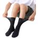 Polawind Men's Diabetic Socks 6 Pair Pack - Size 10-13 Wide, Loose Top, Ankle Socks for Edema & Neuropathy - Non-Binding, Extra Wide Diabetes Sock - Black - Buy Online on GoSupps.com