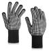 Comnico 2 pieces of heat-resistant gloves with silicone-knobs Professional heat-resistant gloves Sublimation gloves for hair styling curling iron flat iron