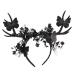 FOMIYES Antler Headband Elf Headband Black Antler Crown Elk Headband Antlers Horns Headband Antler Hair Hoop Cosplay Horns Headpiece Head Bandana Head Bands Halloween Party Headband Cloth 33.00X29.00X14.00CM Black