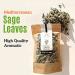 Arseila Sage Leaves - Premium Wild Whole Mediterranean Sage Leaf - Cooking, Tea, Smudge - 3 oz - Buy Online on GoSupps.com
