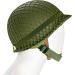 QWORK M1 Green Helmet Replica with Net Cover - WWII US Army Outdoor Field Steel Helmet - Buy Online on GoSupps.com