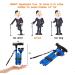 Folding Walking Cane with LED Light - Blue - Adjustable Stick for Men/Women - Includes Carrying Bag - Ideal for 4'9''-5'6'' Height - Buy Online on GoSupps.com