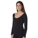 CzSalus Flat Knit K1 Long-Sleeved Women Compression Vest to Alleviate The discomforts of Lipoedema, Lymphoedema Black X-Large