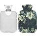 Heat Bottle with Soft Velvet Cover | Floral Design | Pain Relief & Bed Warmer | Hot & Cold Compress | 1L - Buy Online on GoSupps.com