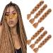 Ombre braiding hair brown jumbo braid hair 24 inch Kankalon braids hair extensions 6Pcs artificial hair braids box braid hair art hair hair for migratory (24inch brown)