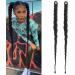Ponytail Extensions Ring Long Boxing Braids Crochet Braid Hair Ponytail Extensions Synthetic Chignon Tail With Rubber Band Hair for Women(Color:Rose red) 28inches Rose red - Buy Online on GoSupps.com