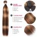 10A Brazilian Straight Ombre Highlight Bundles with Closure - P4/27 Color - 18 20 22 + 16 inch Free Part Closure - Virgin Remy Human Hair - Buy Online on GoSupps.com