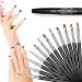 Nail Art Brush Set - 12 Flat Brushes for Professional Designs | International Shipping - Buy Online on GoSupps.com