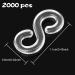 FEPITO 2000 Pcs Loom Rubber Bands S Clips: Bracelet DIY Making Kit with Plastic Band Connectors - Clear - Buy Online on GoSupps.com