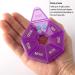 7-Sided Portable Pill Box - Small Weekly Medicine Planner & Vitamin Holder - Purple - Buy Online on GoSupps.com