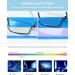 Shop Lanomi Narrow Reading Glasses - Blue Light Filter Varifocal Half Frame Titan Metal +1.0 to +4.0 for Men & Women - Flexible Multifocal Aid - Buy Online on GoSupps.com