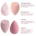 Euduq 8-Piece Makeup Sponge Set | Beauty Blender for Liquid Foundation & Powder | Light Pink Cosmetics Washing Pads - Buy Online on GoSupps.com