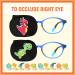 2Pcs Dinosaur Eye Patches for Kids | Medical Eye Patches for Lazy Eye | Right Eye Amblyopia Cover for Toddlers | Boys & Girls Glasses Patch - Wine Red & Bright Green - Buy Online on GoSupps.com