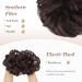 FESHFEN Messy Bun Hair Scrunchie in Black Cherry | Curly Wavy Synthetic Updo Piece for Women/Girls - 55g - Buy Online on GoSupps.com