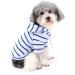 ZUNEA Striped Hoodie Shirts for Small & Medium Dogs | Soft Light Blue Sweatshirt & T-Shirt for Puppies | Stylish Pet Clothing - Buy Online on GoSupps.com