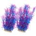 Ipetboom Terrarium Tank Plants 2pcs Aquarium Landscaping Plastic Plants Fish Tank Landscape Ornaments Fake Aquarium Plant Root Dark Blue