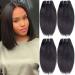 10 Inch Short Human Hair Bundles Natural Color 4 Bundles 10A Brazilian Virgin Hair 100% Unprocessed Straight Human Hair Bundles(10101010) 10 Inch (Pack of 4) Natural Black