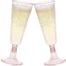 Hedume 70 Pack Pink Champagne Flutes - 5oz Disposable Plastic Wine Glasses for Wedding, Party, Valentine's Day - 2-Piece Disposable Champagne Glasses - Buy Online on GoSupps.com